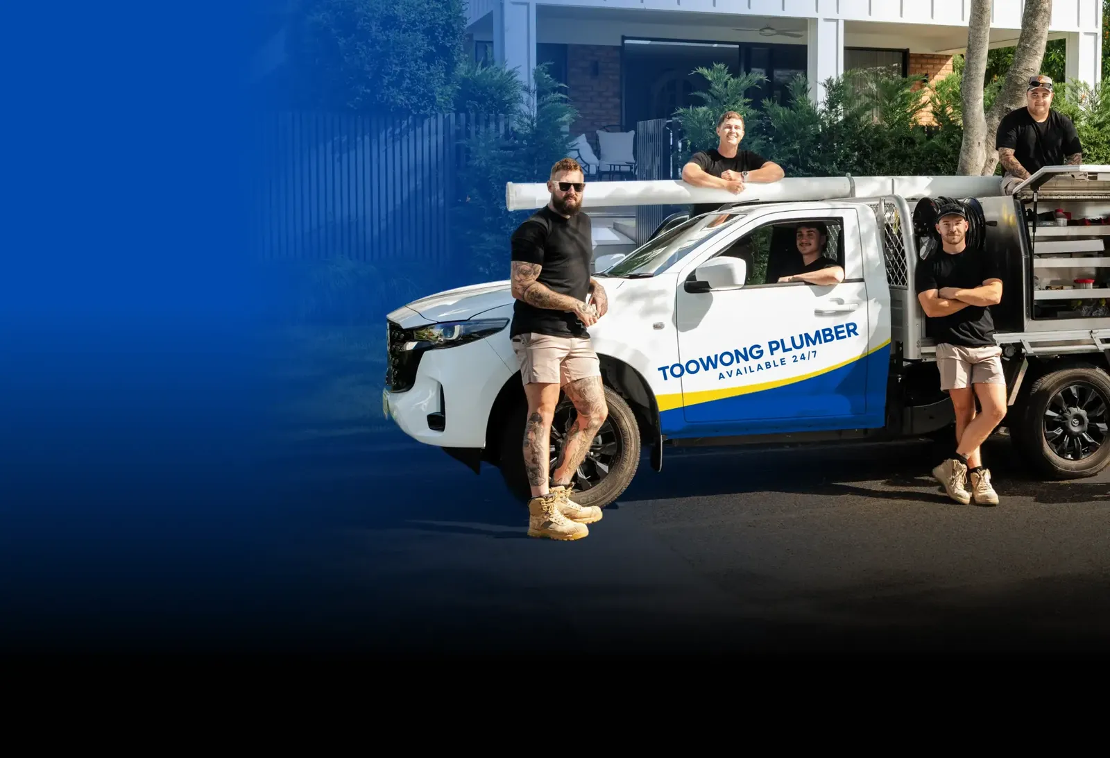 Toowong Plumber team with the ute